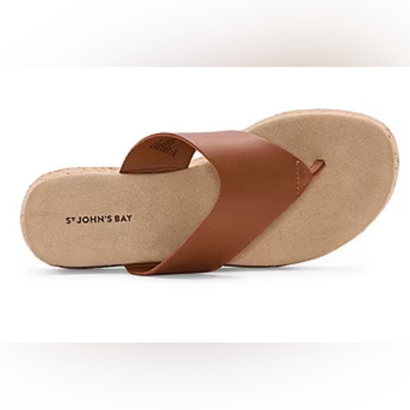 St. John's Bay Womens Brown Salden Flip-Flops Sandal Size 11 - Picture 4 of 10